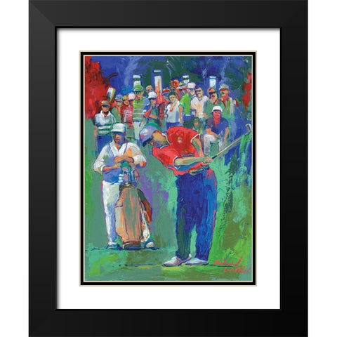 Golf Black Modern Wood Framed Art Print with Double Matting by Wallich, Richard
