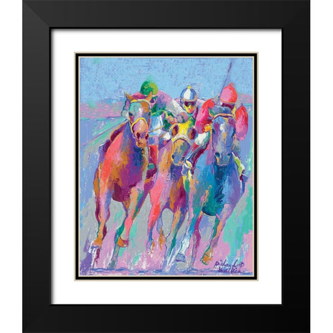Horse Race 2 Black Modern Wood Framed Art Print with Double Matting by Wallich, Richard