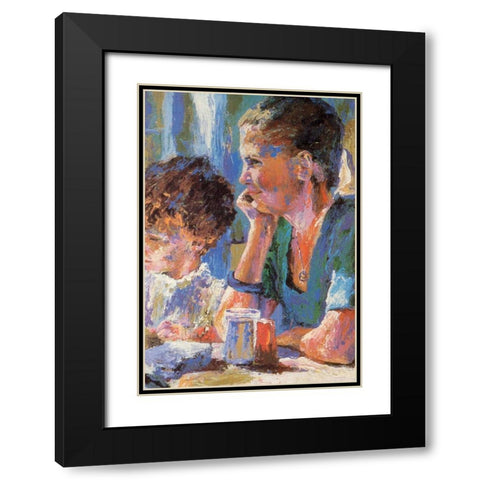Aurora Black Modern Wood Framed Art Print with Double Matting by Wallich, Richard