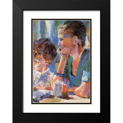 Aurora Black Modern Wood Framed Art Print with Double Matting by Wallich, Richard