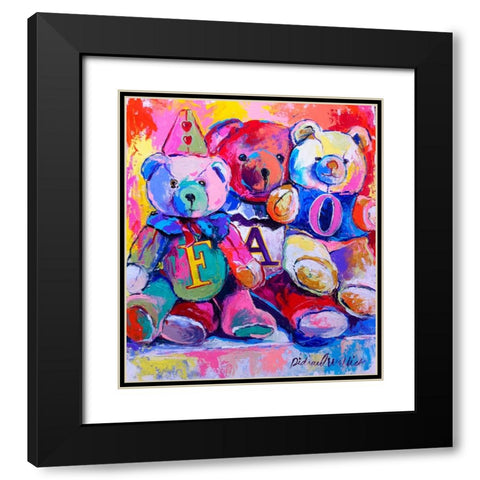 Bears Black Modern Wood Framed Art Print with Double Matting by Wallich, Richard
