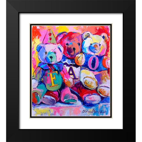 Bears Black Modern Wood Framed Art Print with Double Matting by Wallich, Richard
