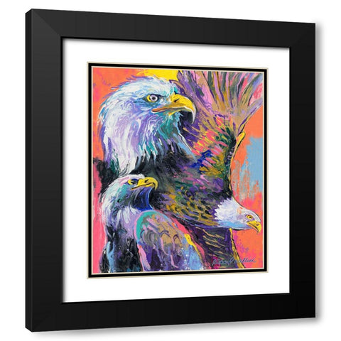 Eagle Black Modern Wood Framed Art Print with Double Matting by Wallich, Richard