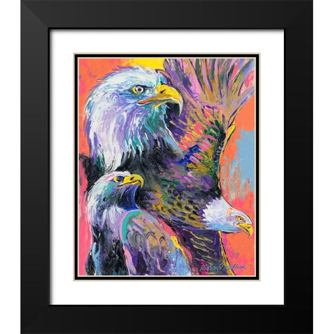 Eagle Black Modern Wood Framed Art Print with Double Matting by Wallich, Richard