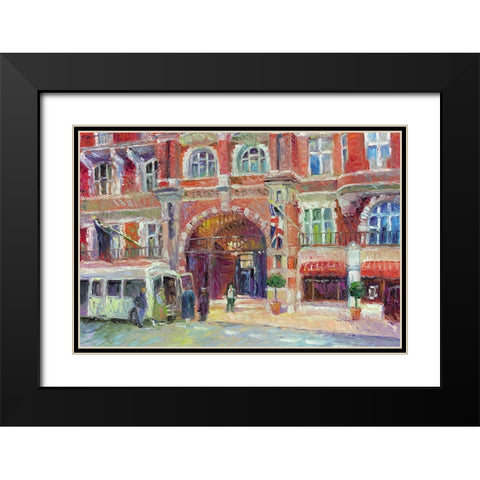 London Black Modern Wood Framed Art Print with Double Matting by Wallich, Richard