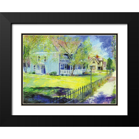 Georgetown Black Modern Wood Framed Art Print with Double Matting by Wallich, Richard