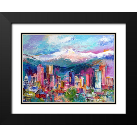 Denver Black Modern Wood Framed Art Print with Double Matting by Wallich, Richard