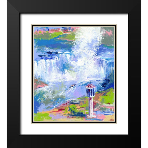 Niagara Falls Black Modern Wood Framed Art Print with Double Matting by Wallich, Richard