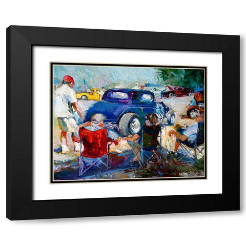 H Rods Black Modern Wood Framed Art Print with Double Matting by Wallich, Richard