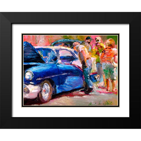 Olds Black Modern Wood Framed Art Print with Double Matting by Wallich, Richard
