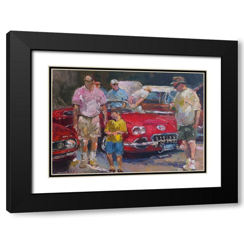 Red Vette Black Modern Wood Framed Art Print with Double Matting by Wallich, Richard