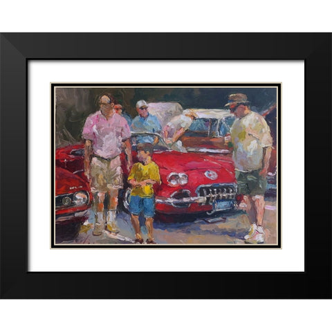 Red Vette Black Modern Wood Framed Art Print with Double Matting by Wallich, Richard