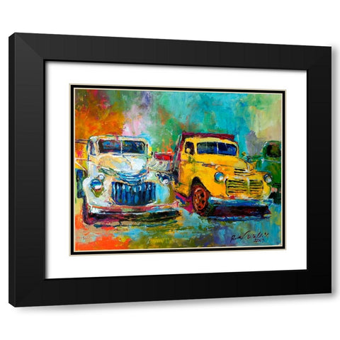 Yellow Truck Black Modern Wood Framed Art Print with Double Matting by Wallich, Richard
