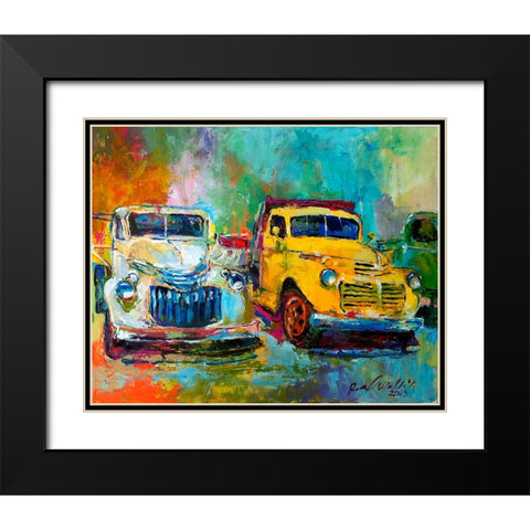 Yellow Truck Black Modern Wood Framed Art Print with Double Matting by Wallich, Richard