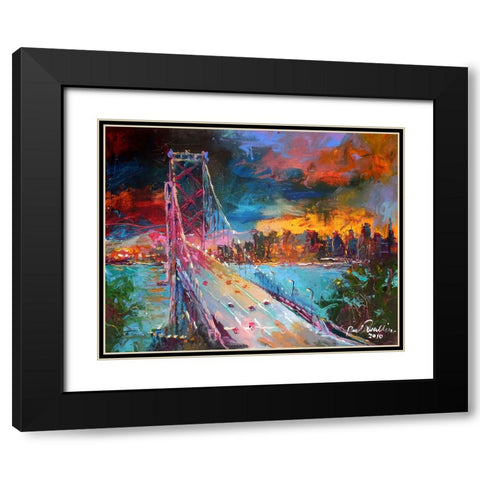 San Fran Black Modern Wood Framed Art Print with Double Matting by Wallich, Richard