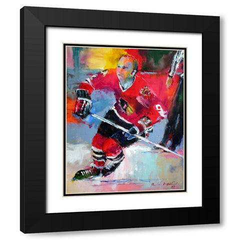 Bobby Hull Black Modern Wood Framed Art Print with Double Matting by Wallich, Richard