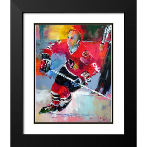 Bobby Hull Black Modern Wood Framed Art Print with Double Matting by Wallich, Richard