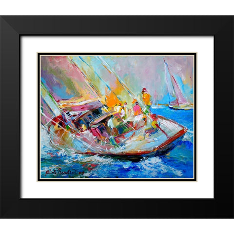 Sail Black Modern Wood Framed Art Print with Double Matting by Wallich, Richard