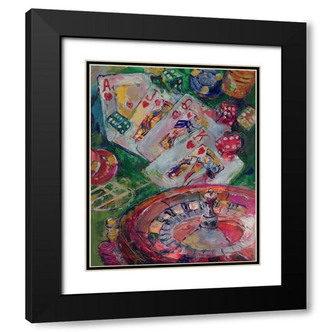 Casino Art Black Modern Wood Framed Art Print with Double Matting by Wallich, Richard