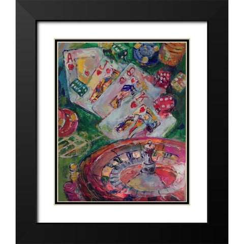 Casino Art Black Modern Wood Framed Art Print with Double Matting by Wallich, Richard