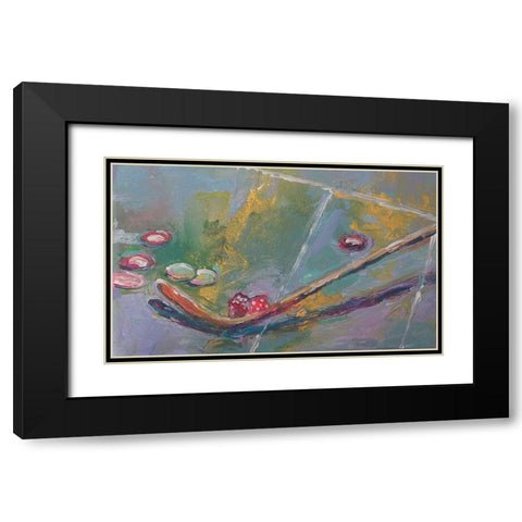 Chips Black Modern Wood Framed Art Print with Double Matting by Wallich, Richard