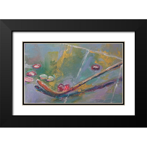 Chips Black Modern Wood Framed Art Print with Double Matting by Wallich, Richard