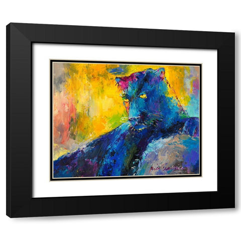Black Panther Black Modern Wood Framed Art Print with Double Matting by Wallich, Richard