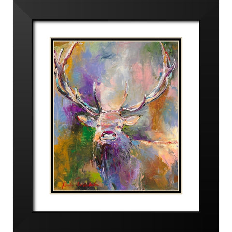 Buck Black Modern Wood Framed Art Print with Double Matting by Wallich, Richard