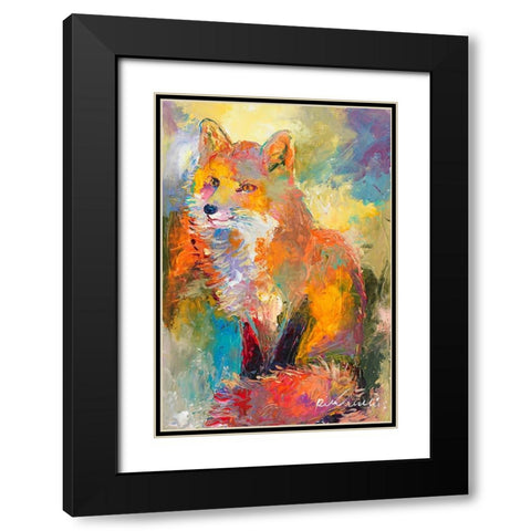 Fox Black Modern Wood Framed Art Print with Double Matting by Wallich, Richard