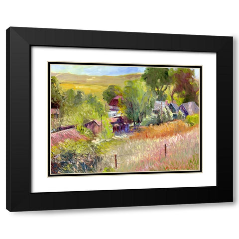 Rooney Ranch Black Modern Wood Framed Art Print with Double Matting by Wallich, Richard