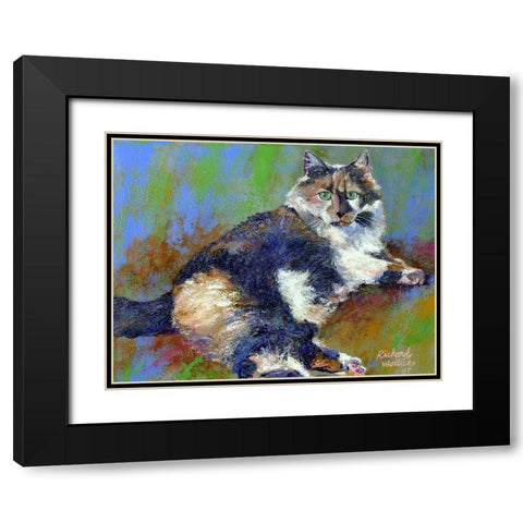 Kezia Black Modern Wood Framed Art Print with Double Matting by Wallich, Richard