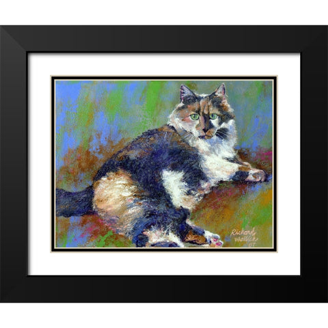 Kezia Black Modern Wood Framed Art Print with Double Matting by Wallich, Richard