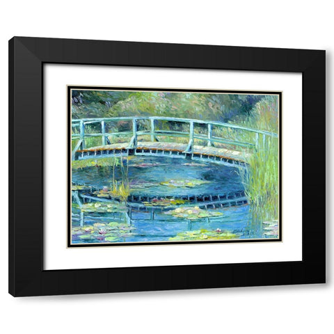 Botanical Garden Lilies Black Modern Wood Framed Art Print with Double Matting by Wallich, Richard