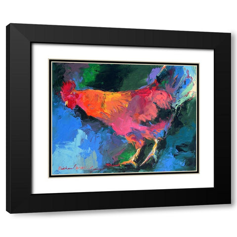 Art Chicken Black Modern Wood Framed Art Print with Double Matting by Wallich, Richard