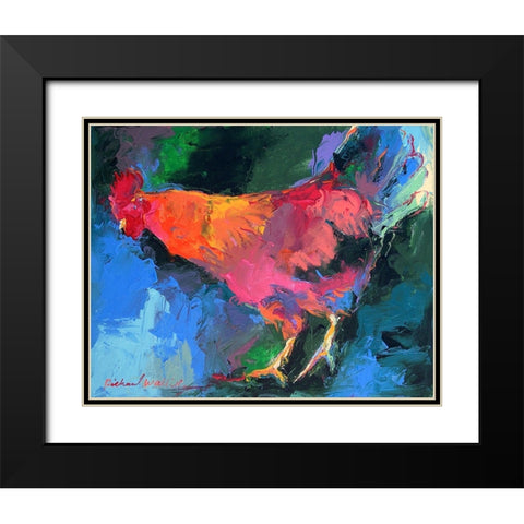 Art Chicken Black Modern Wood Framed Art Print with Double Matting by Wallich, Richard