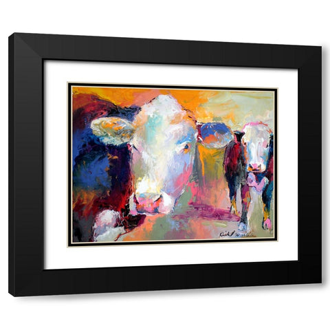 Art Cows Black Modern Wood Framed Art Print with Double Matting by Wallich, Richard