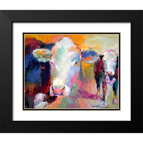 Art Cows Black Modern Wood Framed Art Print with Double Matting by Wallich, Richard
