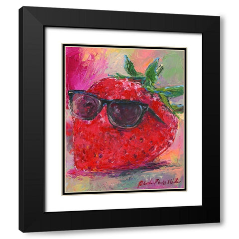 Art Strawberry Black Modern Wood Framed Art Print with Double Matting by Wallich, Richard