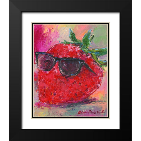 Art Strawberry Black Modern Wood Framed Art Print with Double Matting by Wallich, Richard