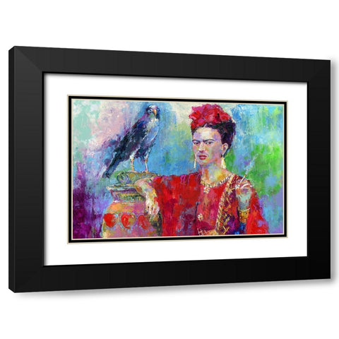 Frida Bird 1 Black Modern Wood Framed Art Print with Double Matting by Wallich, Richard