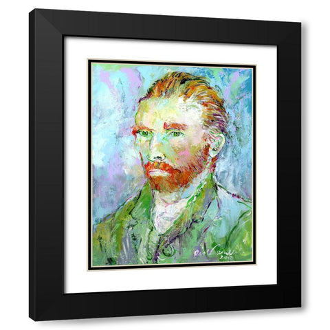 Van Gogh Black Modern Wood Framed Art Print with Double Matting by Wallich, Richard