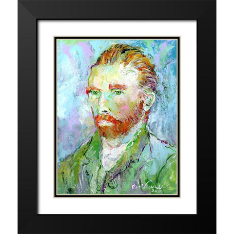 Van Gogh Black Modern Wood Framed Art Print with Double Matting by Wallich, Richard