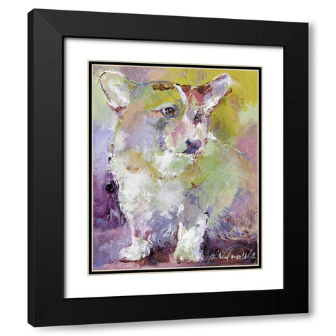 Art Corgi Black Modern Wood Framed Art Print with Double Matting by Wallich, Richard