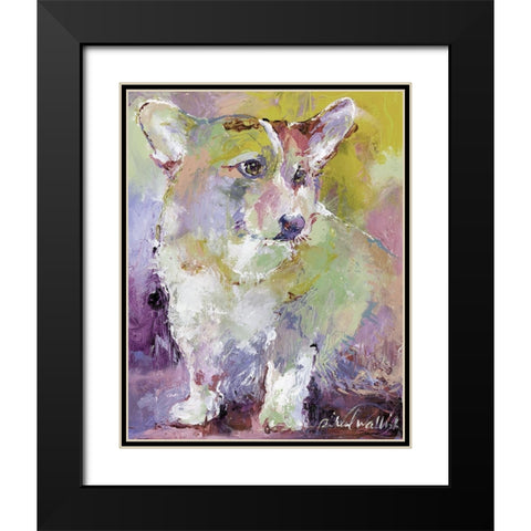 Art Corgi Black Modern Wood Framed Art Print with Double Matting by Wallich, Richard