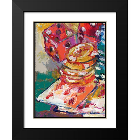Chips 2 Black Modern Wood Framed Art Print with Double Matting by Wallich, Richard