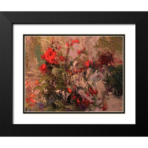 Flowers 4 Black Modern Wood Framed Art Print with Double Matting by Wallich, Richard