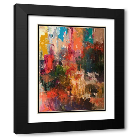 Flowers 5 Black Modern Wood Framed Art Print with Double Matting by Wallich, Richard