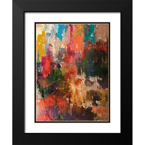Flowers 5 Black Modern Wood Framed Art Print with Double Matting by Wallich, Richard