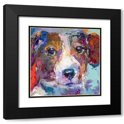 Terrier Black Modern Wood Framed Art Print with Double Matting by Wallich, Richard