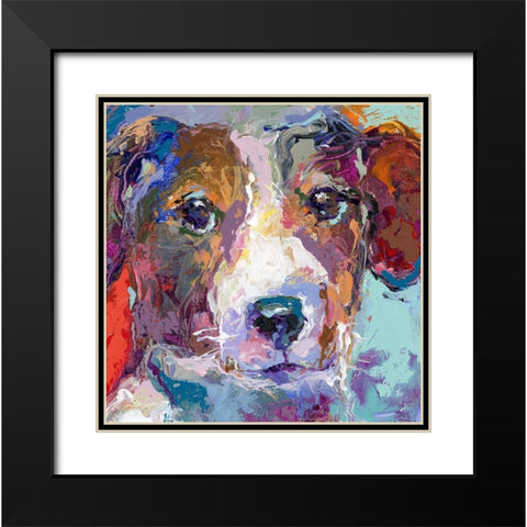 Terrier Black Modern Wood Framed Art Print with Double Matting by Wallich, Richard